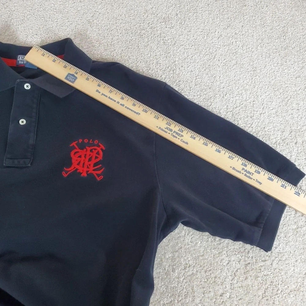 Polo Ralph Lauren Men's Polo Shirt SZ LT Black Crossed Mallet Crest‎ ShortSleeve